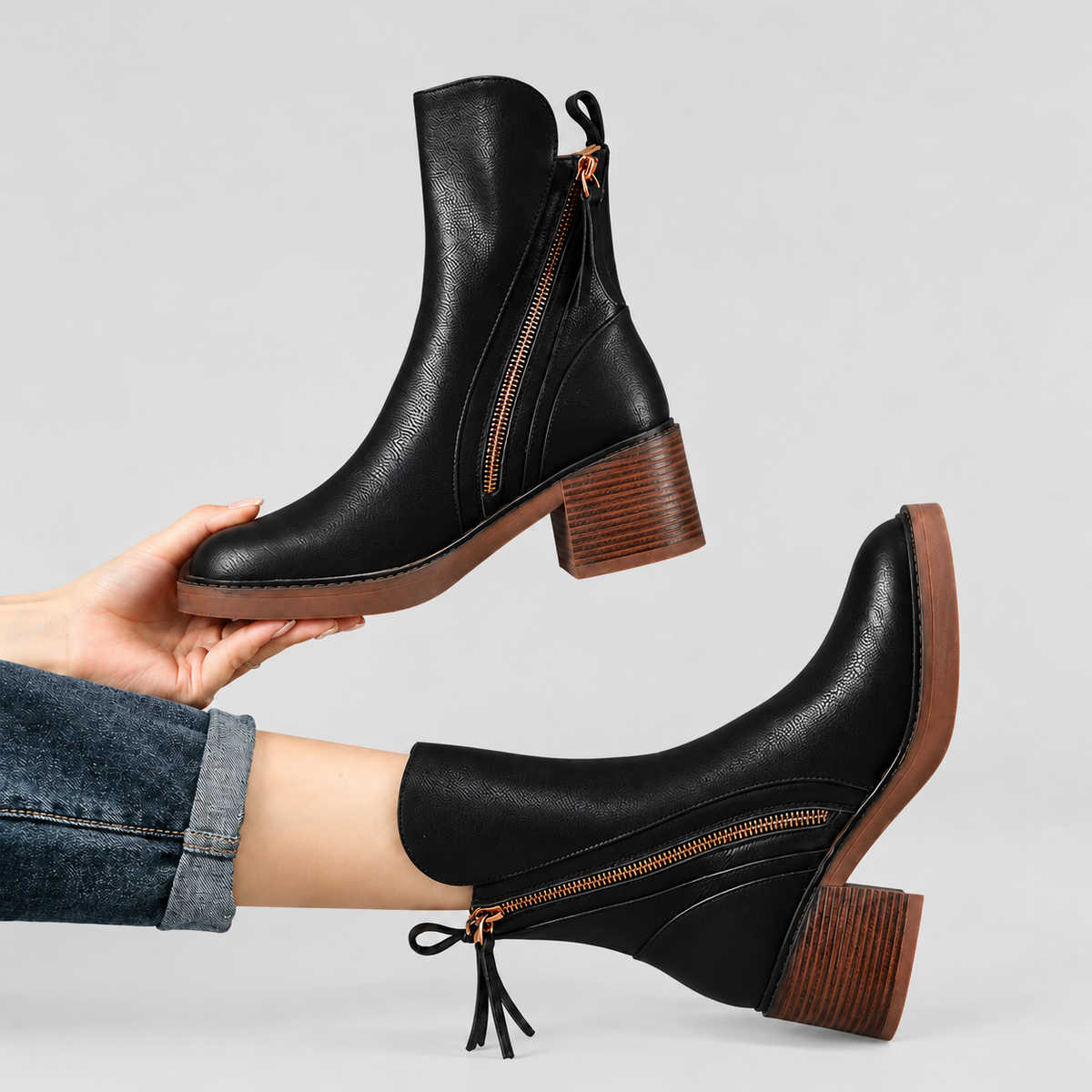 Monica | Stivaletti Eleganti con Zip Laterale