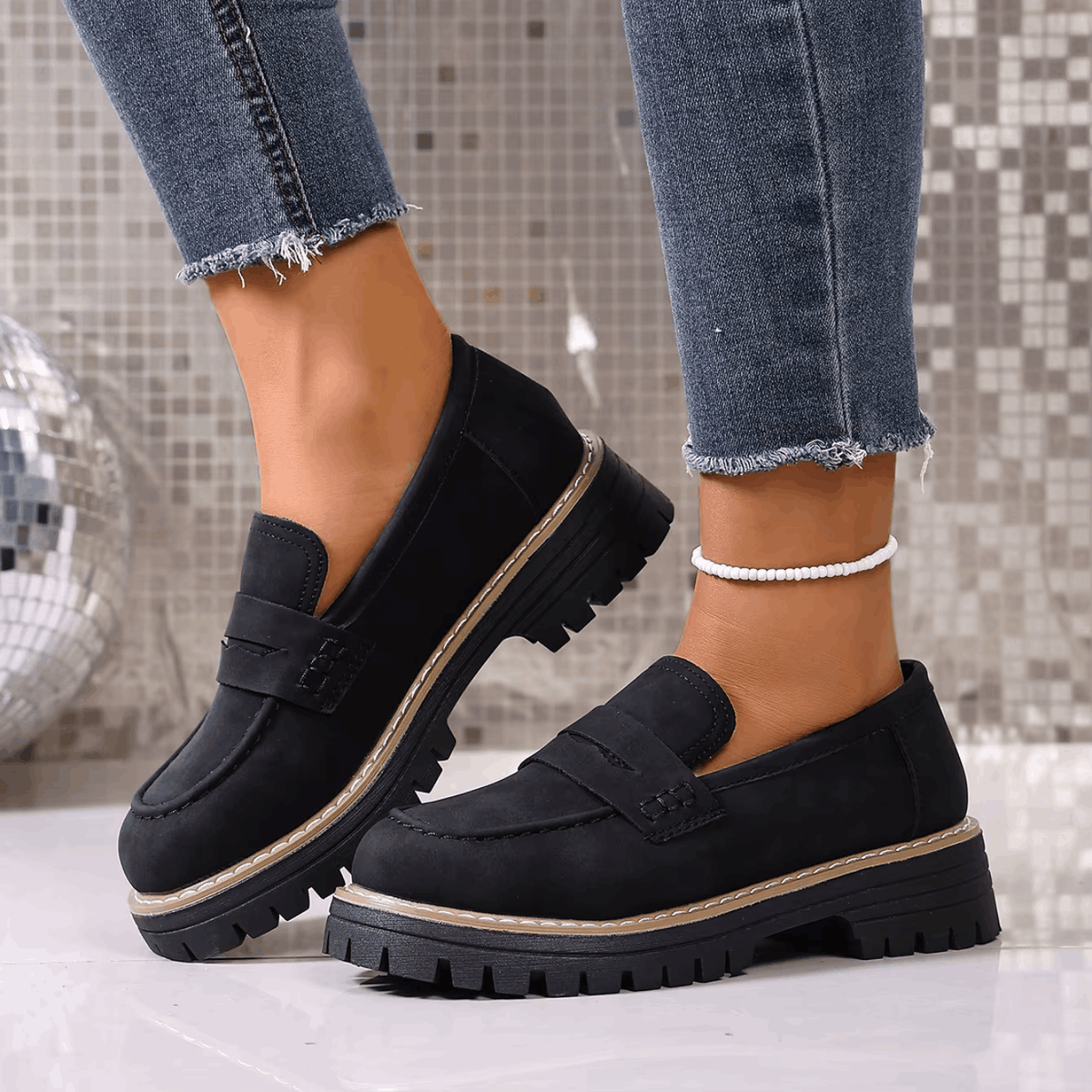 Elsa – Mocassini con Plateau in Stile College