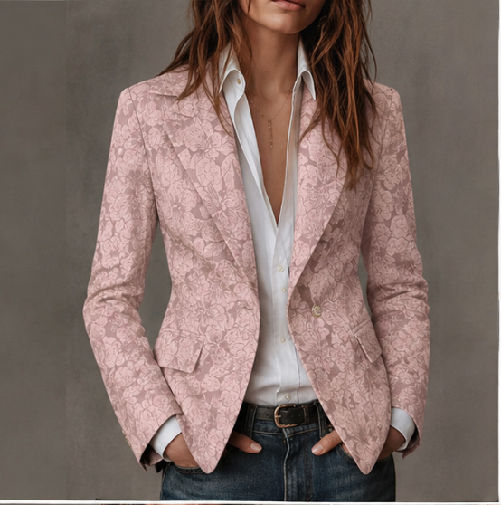 Loretta – Blazer Jacquard in Cashmere Aderente