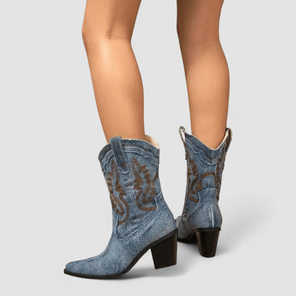 Carla | Stivaletti Western con Ricami